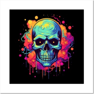 Melty Skull Psychedelic LSD Posters and Art